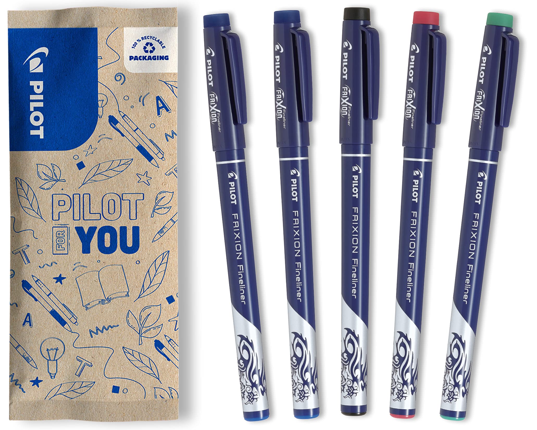 pilot-frixion-fineliner-feutre-effa-able-pointe-moyenne-lot-de-12-couleurs image 8