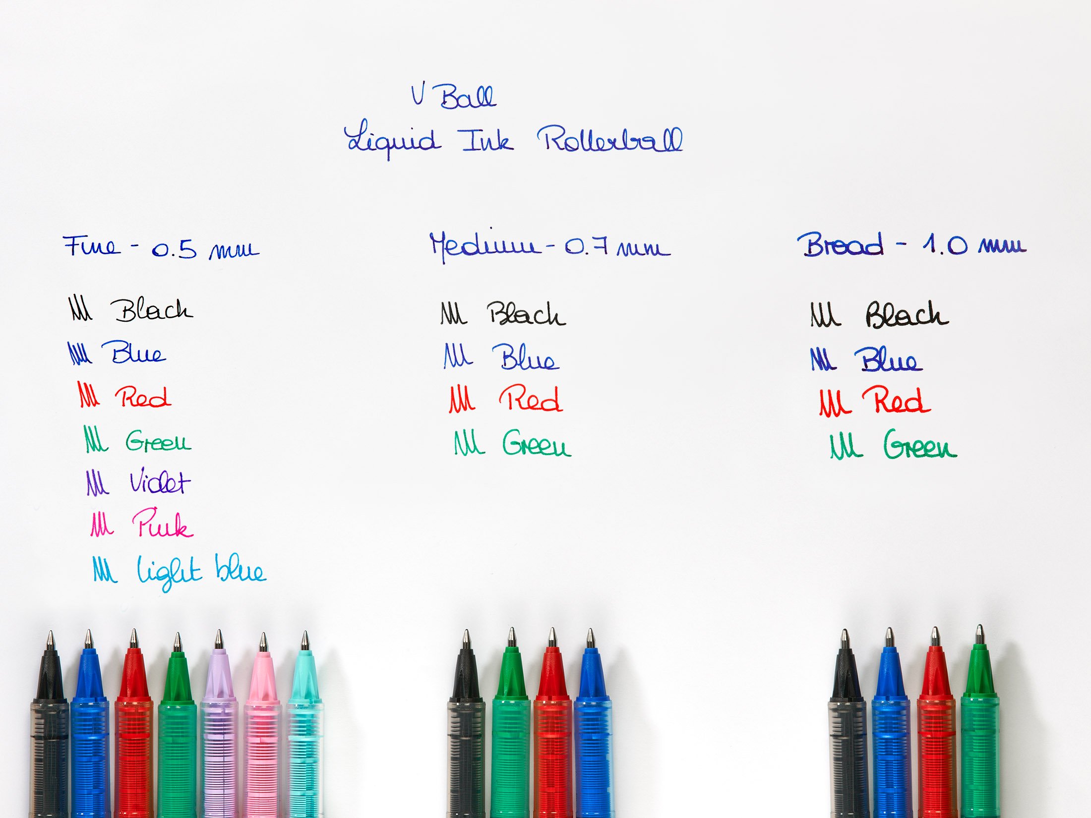 pilot-v-ball-07-stylo-roller-encre-liquide-pointe-moyenne-lot-de-4-noirs image 5
