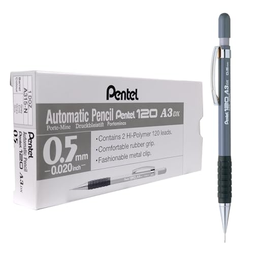 pentel-hi-graph-porte-mines-0-5-mm-canon-fixe-4-mm-gris-lot-de-12 image 8