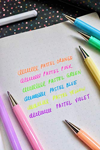 pentel-hybrid-k108p-roller-gel-pastel-0-8-mm-pochette-de-6-couleurs image 6