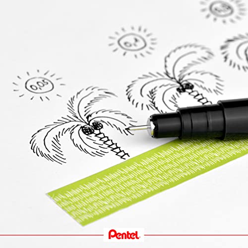 pentel-arts-pointliner-s20p-feutre-technique-0-5-mm-gris-lot-de-12 image 7