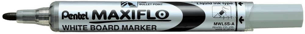 pentel-maxiflo-lot-de-3-marqueurs-tableau-blanc-pointe-ogive-moyenne-noir-bleu-r image 3