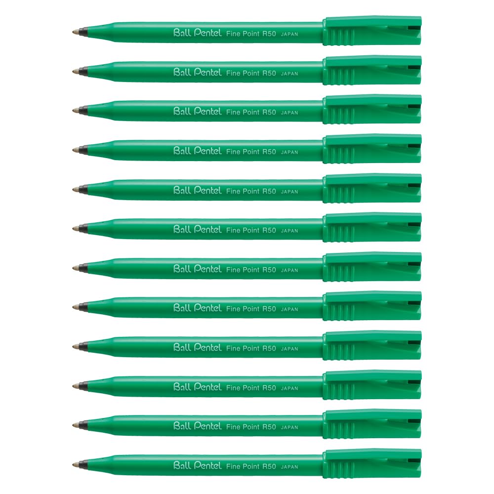 pentel-ball-r50-b-feutre-bille-0-8-mm-encre-rouge-pack-de-12 image 8