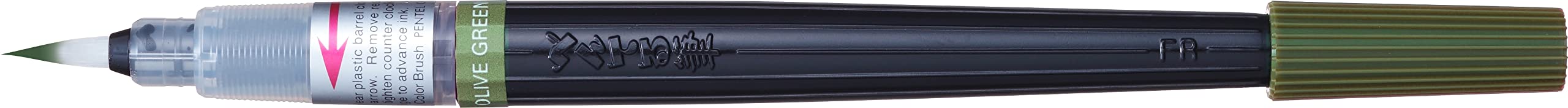 pentel-arts-color-brush-xgfl-pochette-de-6-pinceaux-rechargeables-vert-clair-oli image 3