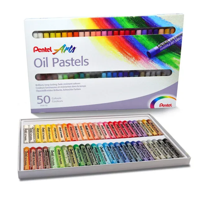 pentel-arts-phn-50u-pastels-l-huile-bo-te-de-50-couleurs-assorties image 1