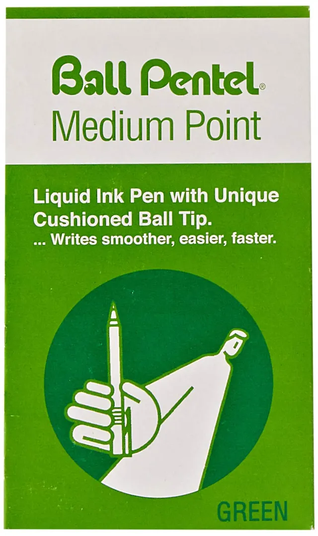 pentel-ball-r510-feutre-bille-medium-vert-bille-1-0-mm-trait-0-5-mm image 1