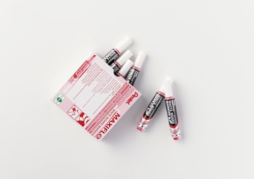 pentel-maxiflo-mwl6-lot-de-12-marqueurs-tableau-blanc-pointe-biseaut-e-large-rou image 8