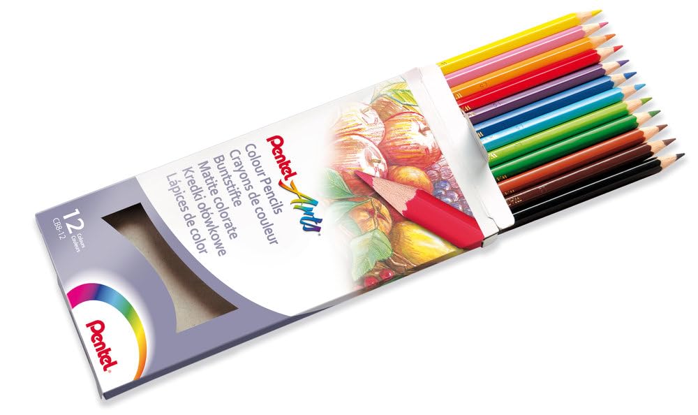 pentel-tui-12-crayons-de-couleur-hexagonaux-couleurs-assorties image 4