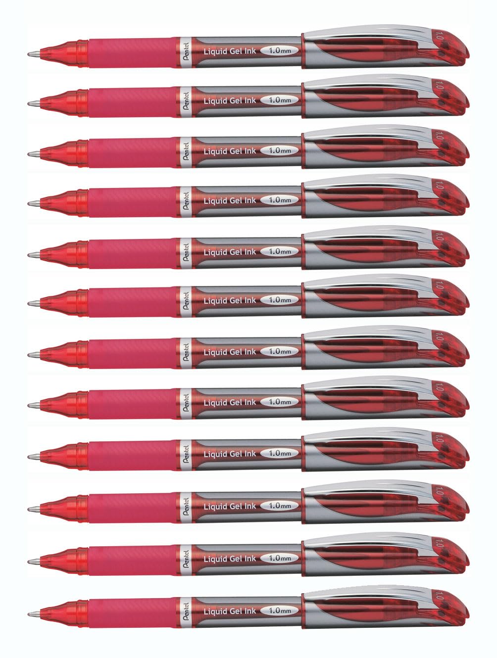 pentel-energel-bl60-roller-gel-1-mm-rouge-lot-de-12 image 1