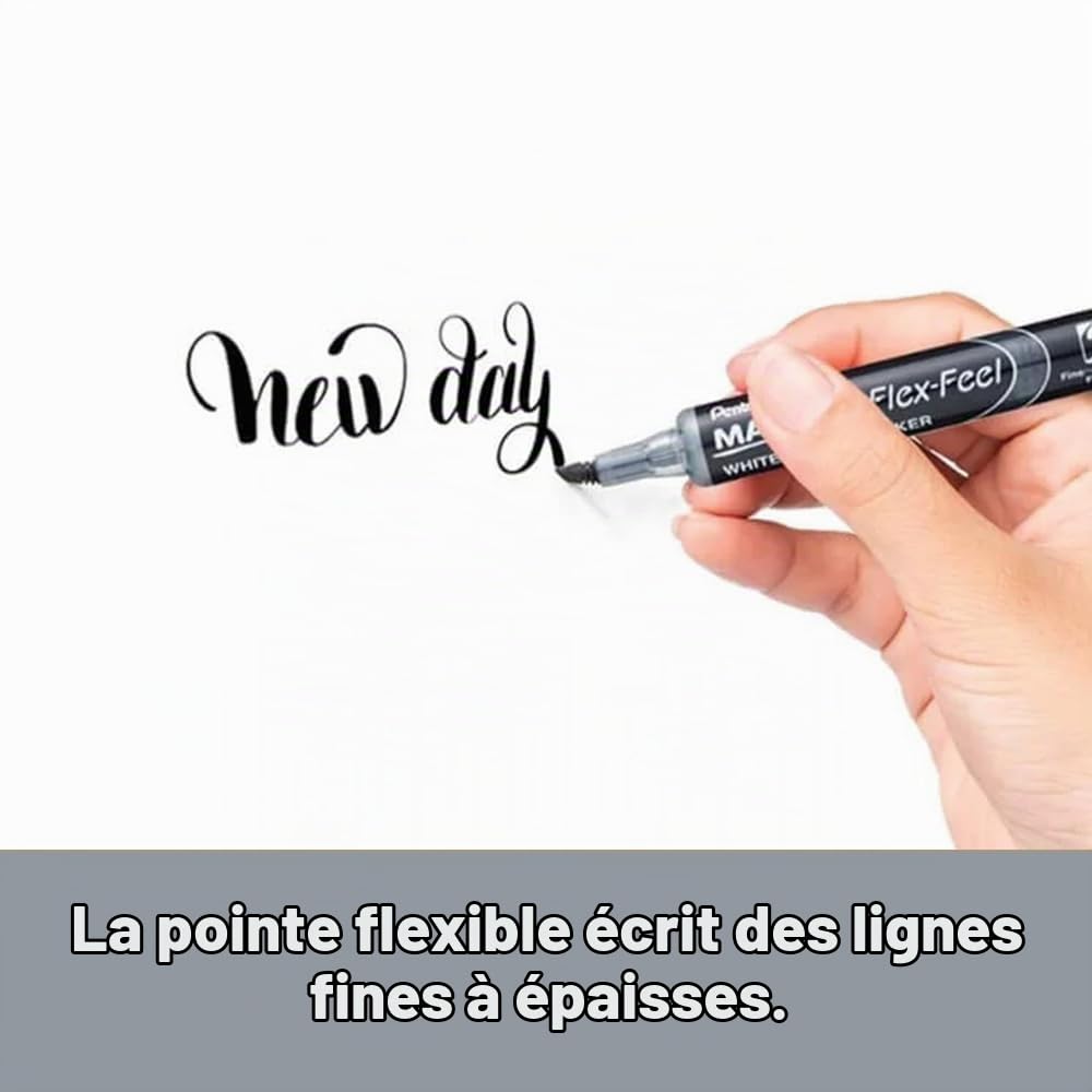 pentel-maxiflo-mwl5sbf-marqueur-tableau-blanc-pointe-conique-flexible image 2
