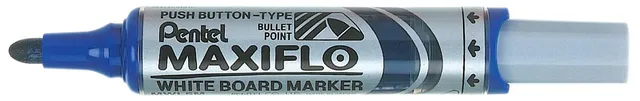 pentel-maxiflo-mwl5m-co-marqueur-tableau-blanc-pointe-ogive-lot-de-12-bleu image 1