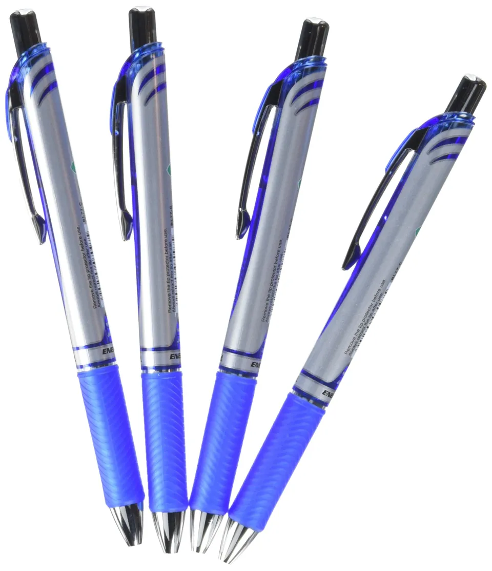 pentel-energel-bl77-roller-gel-r-tractable-0-7-mm-bleu-paquet-de-4 image 1