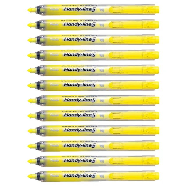 pentel-handy-line-s-surligneur-r-tractable-rechargeable-jaune image 1