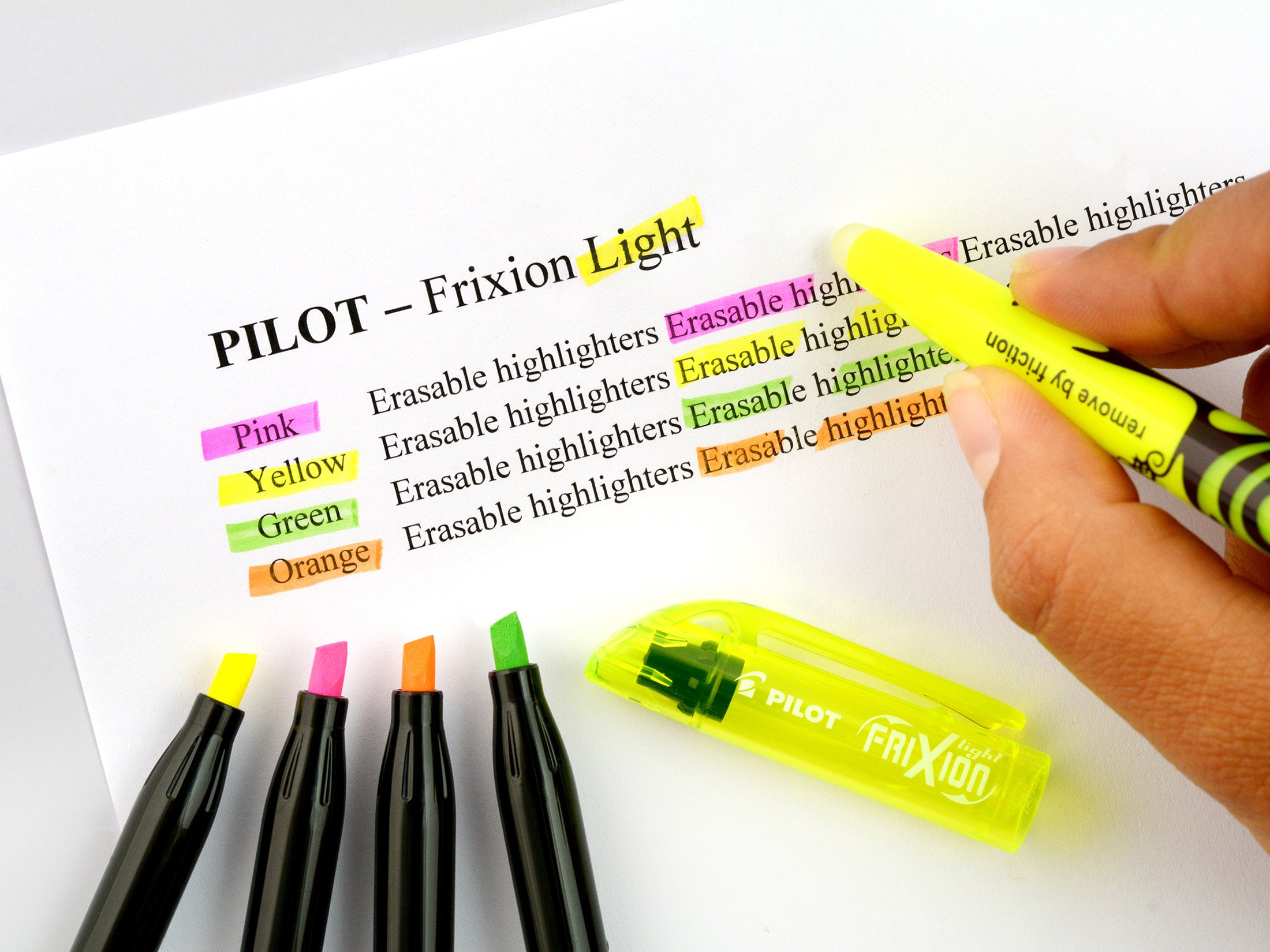 pilot-frixion-light-surligneurs-effa-ables-pastel-fluo-lot-de-3-jaune-vert-rose image 6