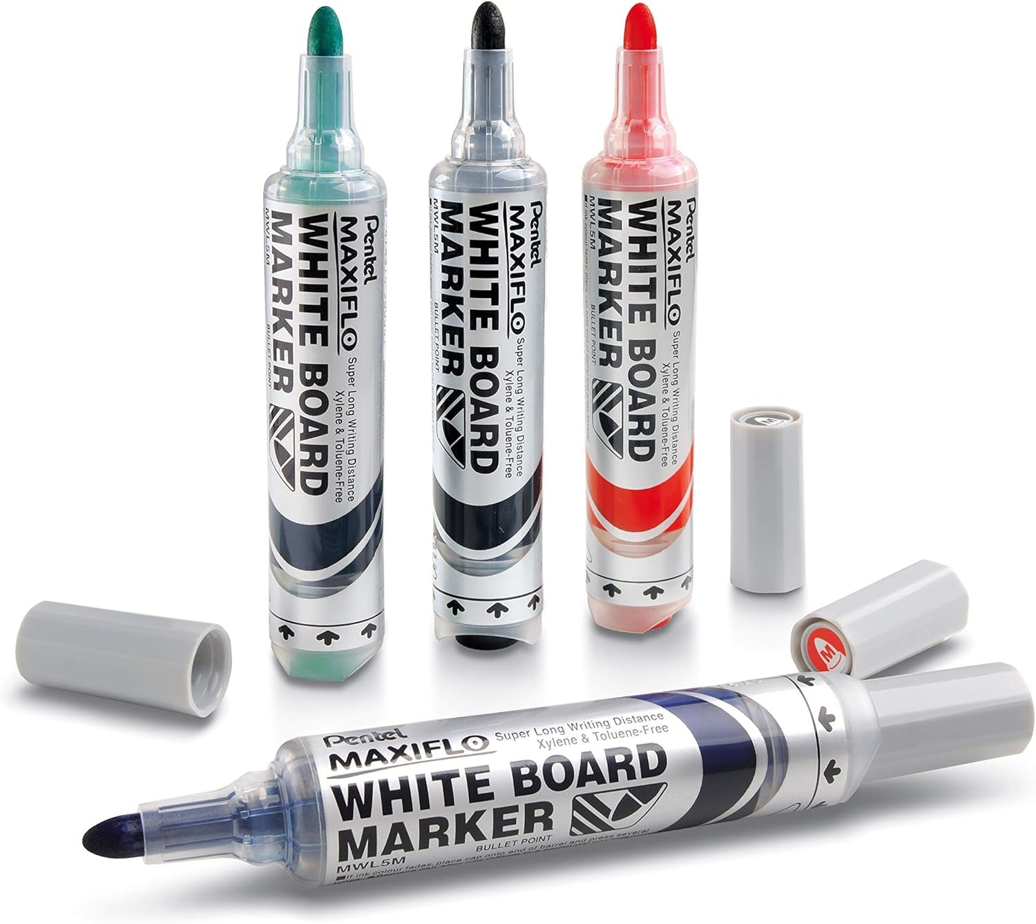 pentel-maxiflo-mwl5m-marqueur-tableau-blanc-violet-pointe-conique-large-6-mm-lot image 4
