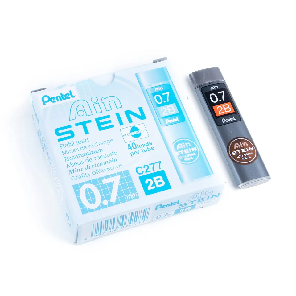 pentel-c277-2b-lot-de-12-tuis-de-40-mines-0-7-mm-2b-ain-stein image 1