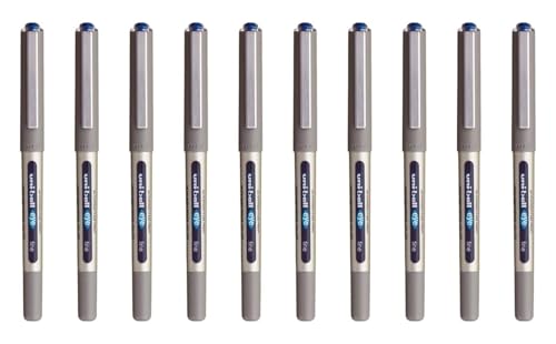 uni-ball-eye-fine-ub-157-stylo-roller-encre-liquide-bleue-lot-de-10-pointe-0-7-m image 8