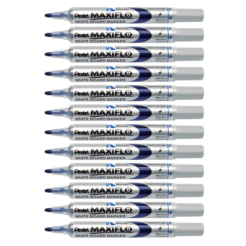pentel-maxiflo-mwl5s-marqueur-tableau-blanc-jaune-lot-de-12-pointe-conique image 7