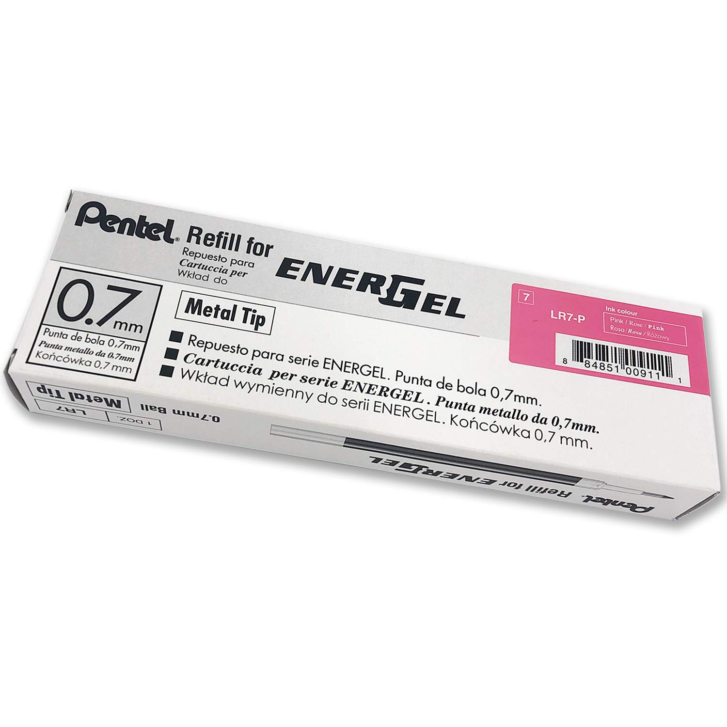 pentel-energel-lr7-lot-de-12-recharges-roller-0-7-mm-rose image 5