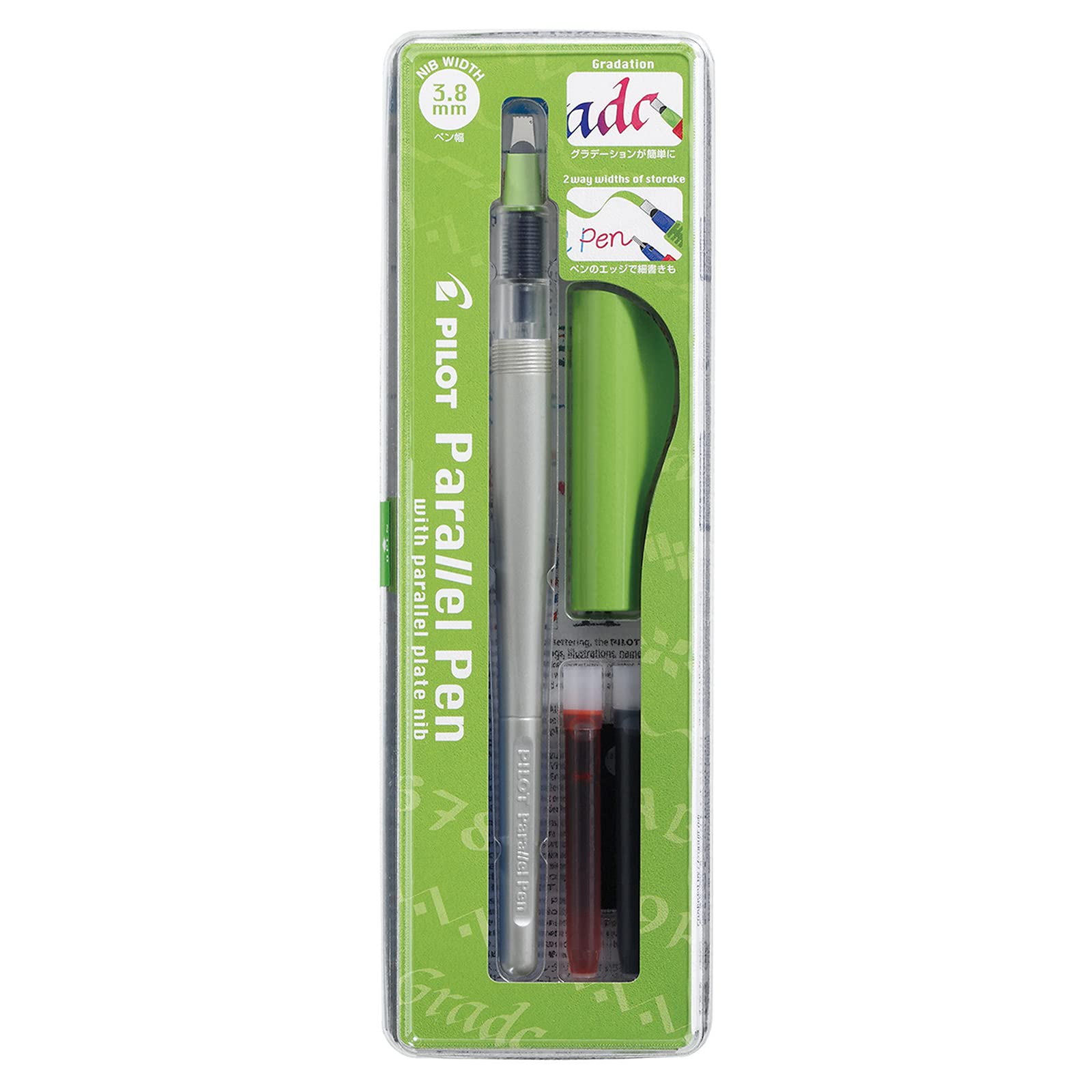 pilot-parallel-pen-3-8-mm-stylo-plume-calligraphie-rechargeable-avec-cartouches- image 1
