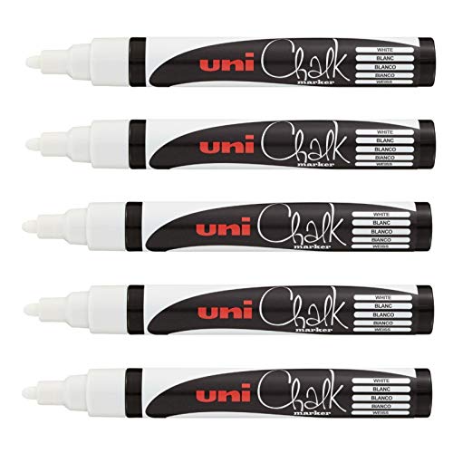 uni-ball-chalk-marker-pwe-5m-5-marqueurs-craie-pointe-moyenne-1-8-2-5-mm-blanc image 7