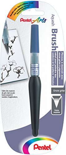 pentel-art-brush-frh-pinceau-r-serve-d-encre-grise-10-ml-pointe-moyenne image 3