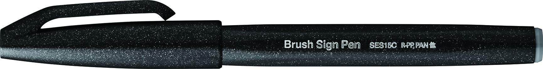 pentel-arts-brush-sign-pen-ses15c-feutre-pinceau-noir-pack-de-4 image 3