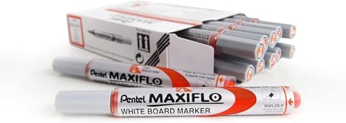 pentel-maxiflo-lot-de-12-marqueurs-tableau-blanc-pointe-conique-orange image 5