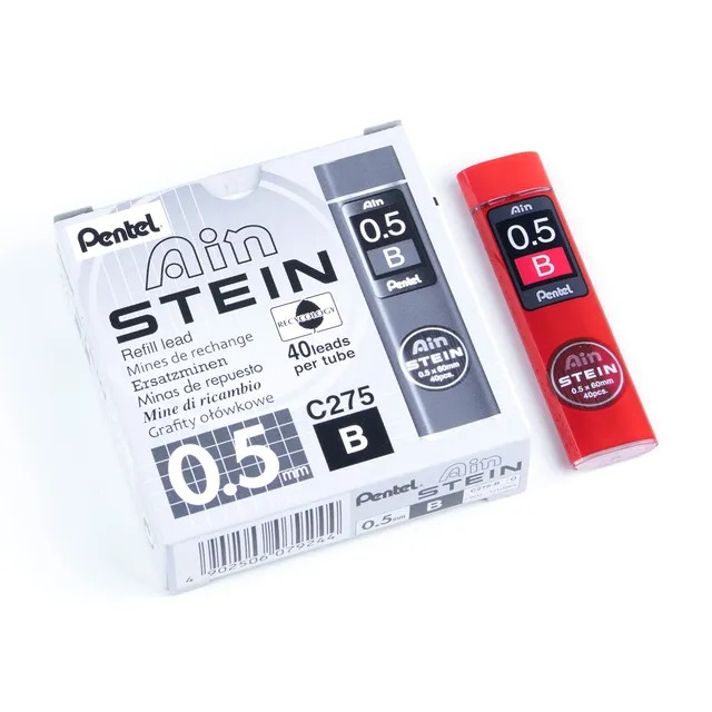 pentel-ain-stein-c275-b-lot-de-12-tuis-de-mines-0-5-mm-b-pour-porte-mine image 1