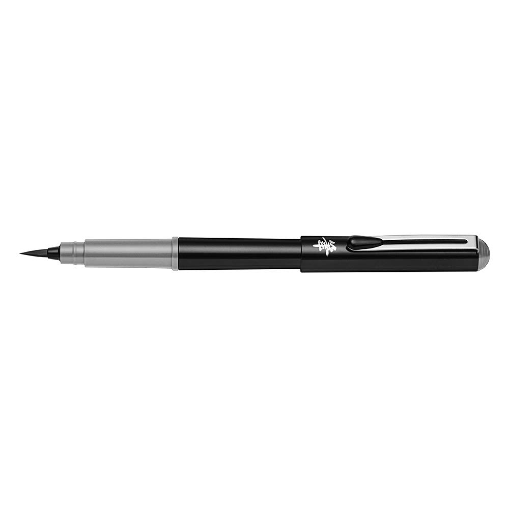 pentel-pocket-brush-gfkpn-stylo-pinceau-gris-4-cartouches image 3
