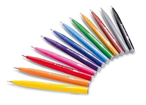 pentel-ses15-brush-sign-pen-feutre-pinceau-couleurs-assorties-tui-de-12 image 6