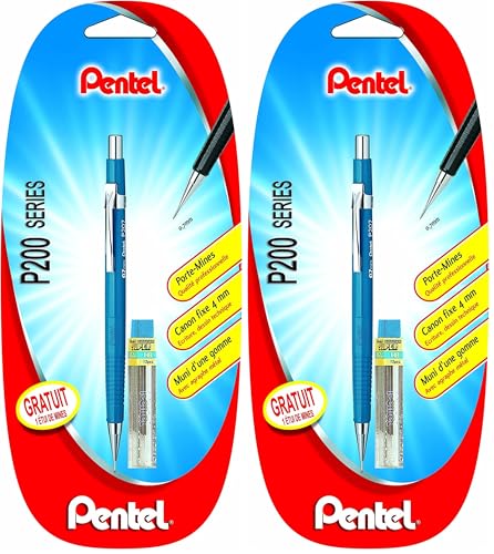 pentel-p207-porte-mines-0-7-mm-canon-fixe-4-mm-corps-bleu-tui-de-mines image 8