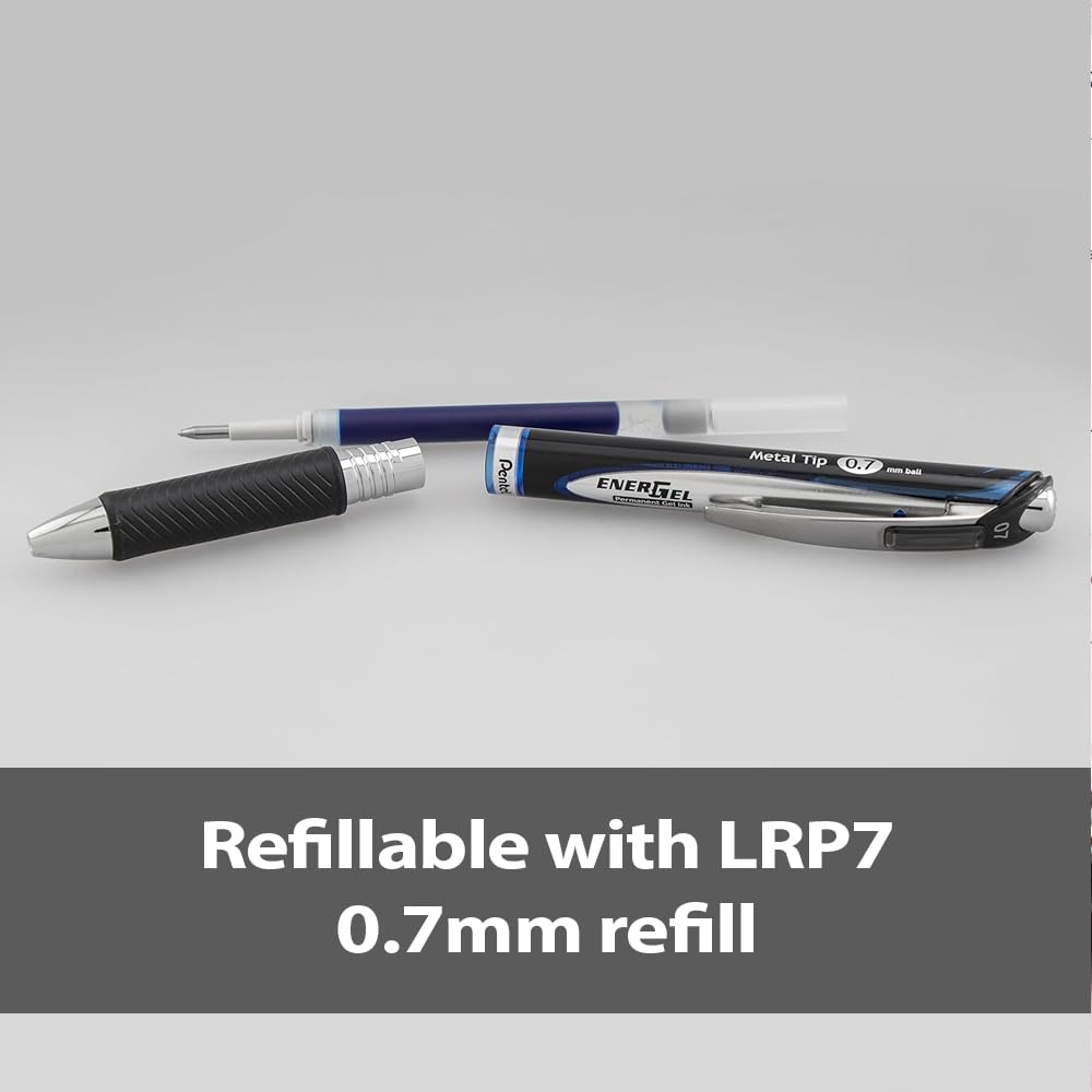 pentel-energel-bl77-x-m-lot-de-12-rollers-gel-r-tractables-0-7-mm-rouge image 5