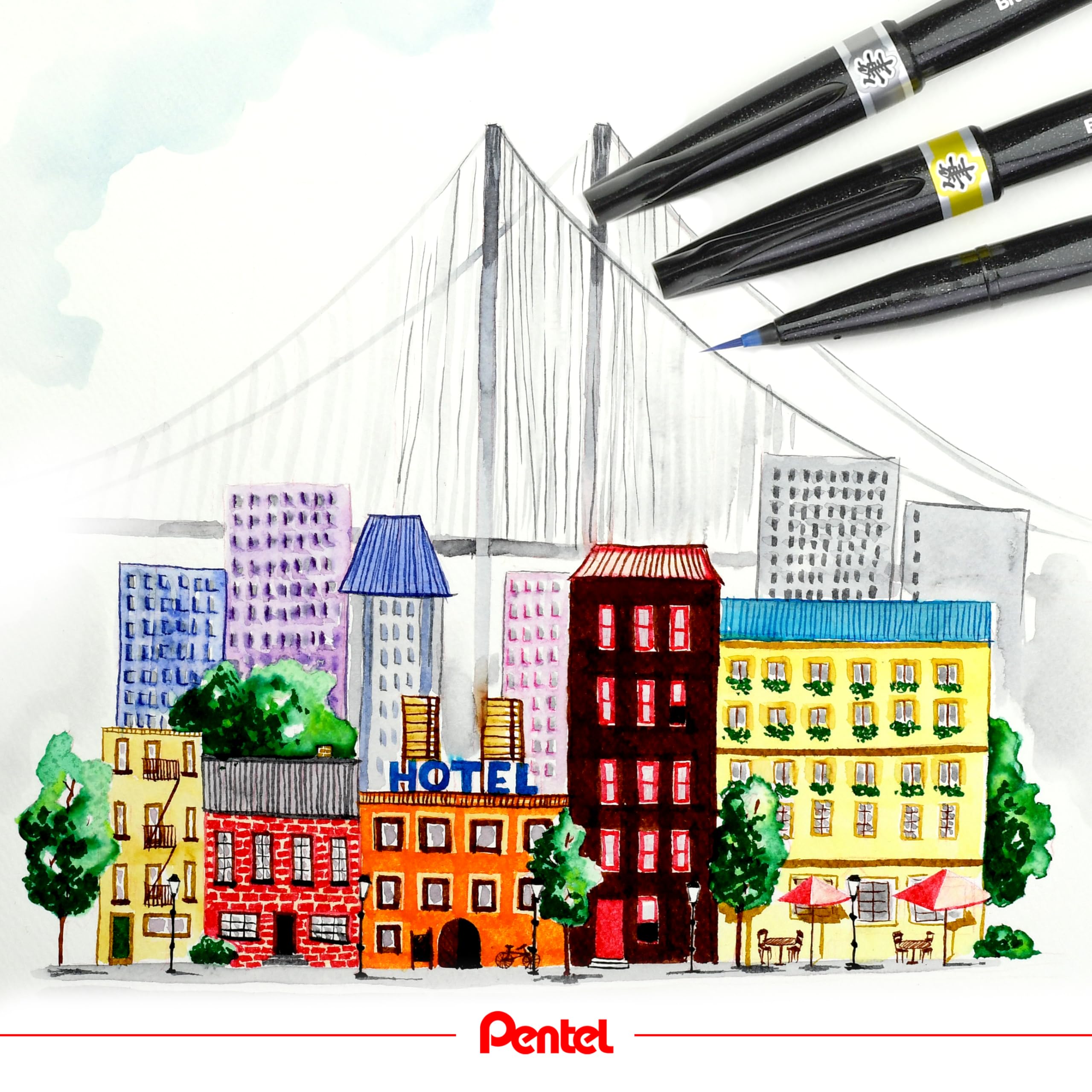 pentel-arts-brush-sign-pen-artist-sesf30c-violet-lot-de-12-feutres-pinceaux-extr image 7