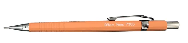 pentel-p200-series-p205-porte-mines-technique-0-5-mm-corps-orange-pastel-lot-de- image 1