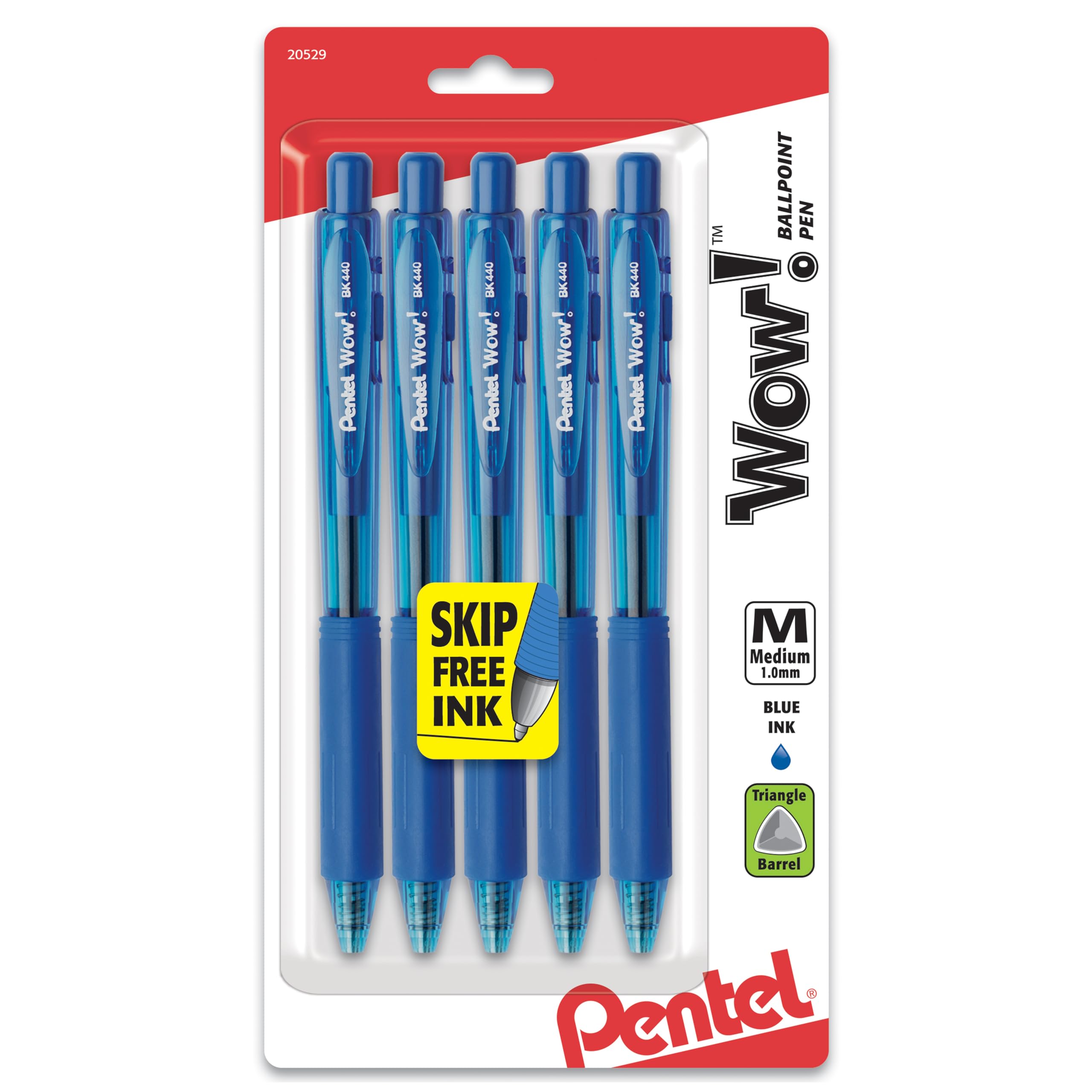 pentel-wow-stylo-bille-r-tractable-triangulaire-1-mm-vert-lot-de-12 image 8