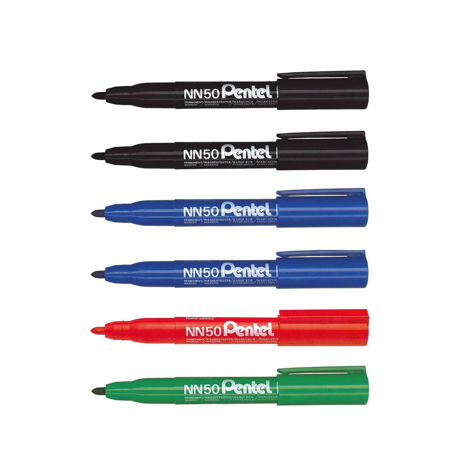 pentel-nn50-marqueurs-permanents-assortis-pochette-de-6 image 2