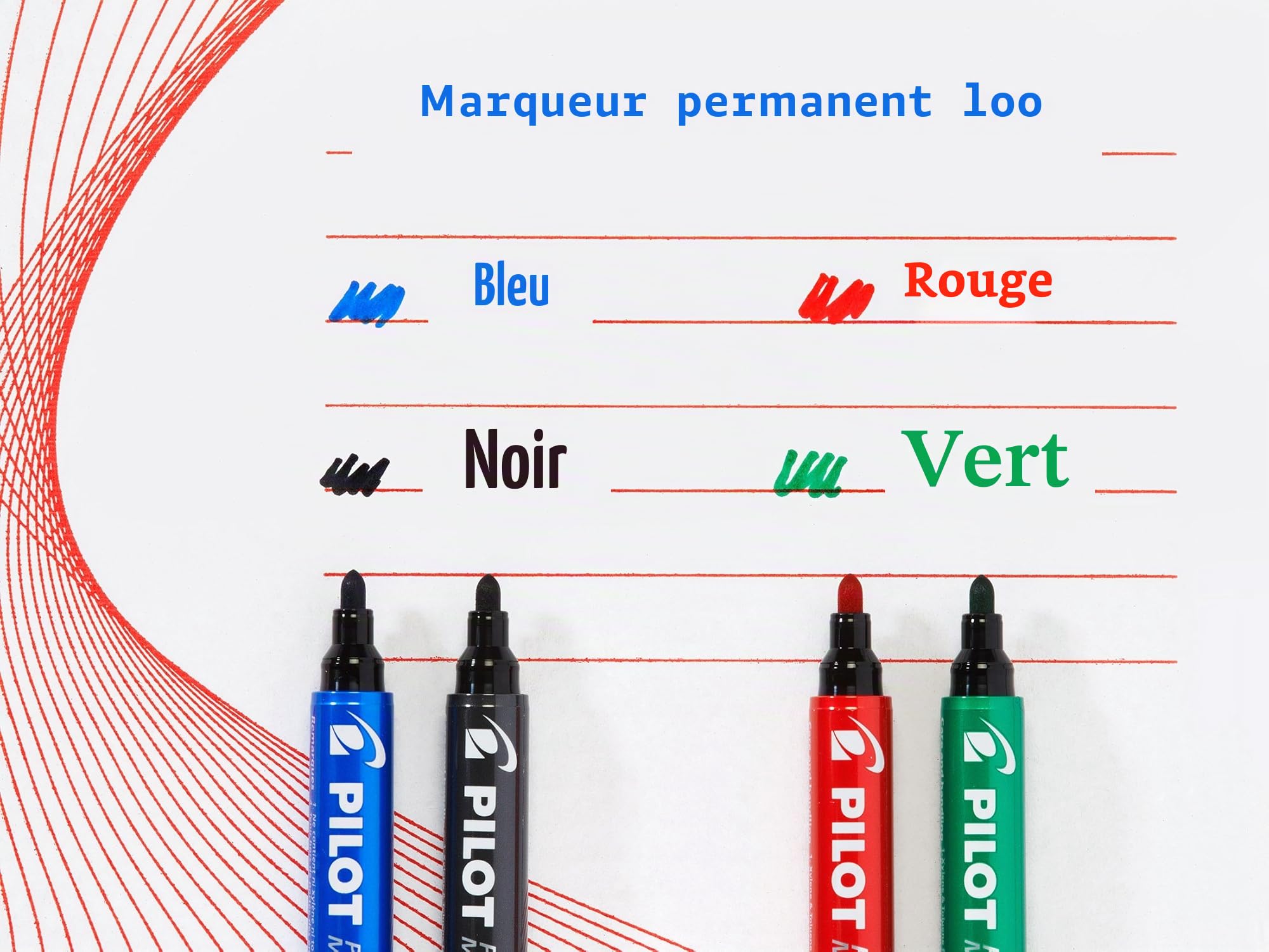 pilot-100-marqueur-permanent-noir-pointe-moyenne-pack-xxl-20-15-5 image 5