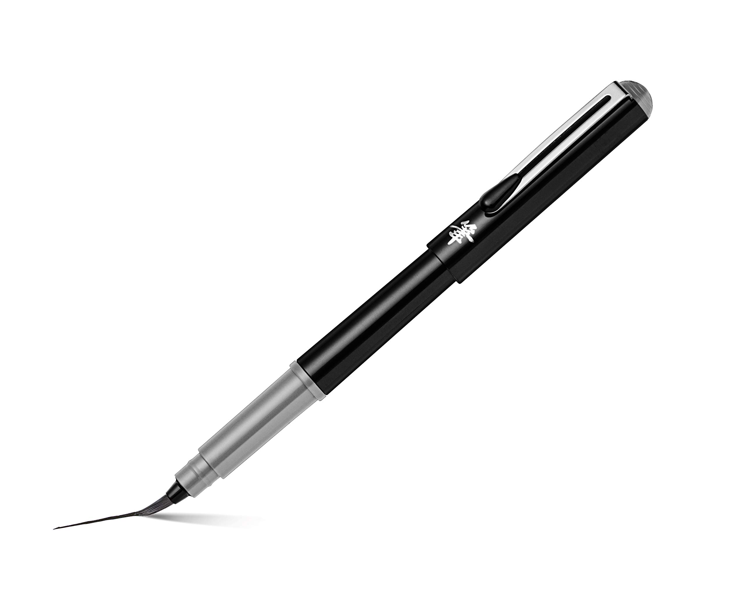pentel-pocket-brush-gfkpn-stylo-pinceau-gris-4-cartouches image 4