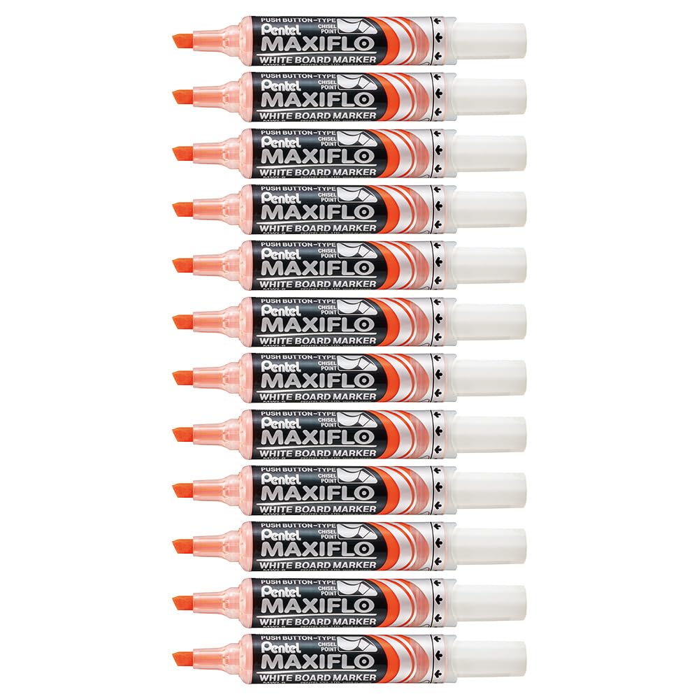 pentel-maxiflo-mwl6-lot-de-12-marqueurs-effa-ables-sec-pour-tableaux-blancs-poin image 5