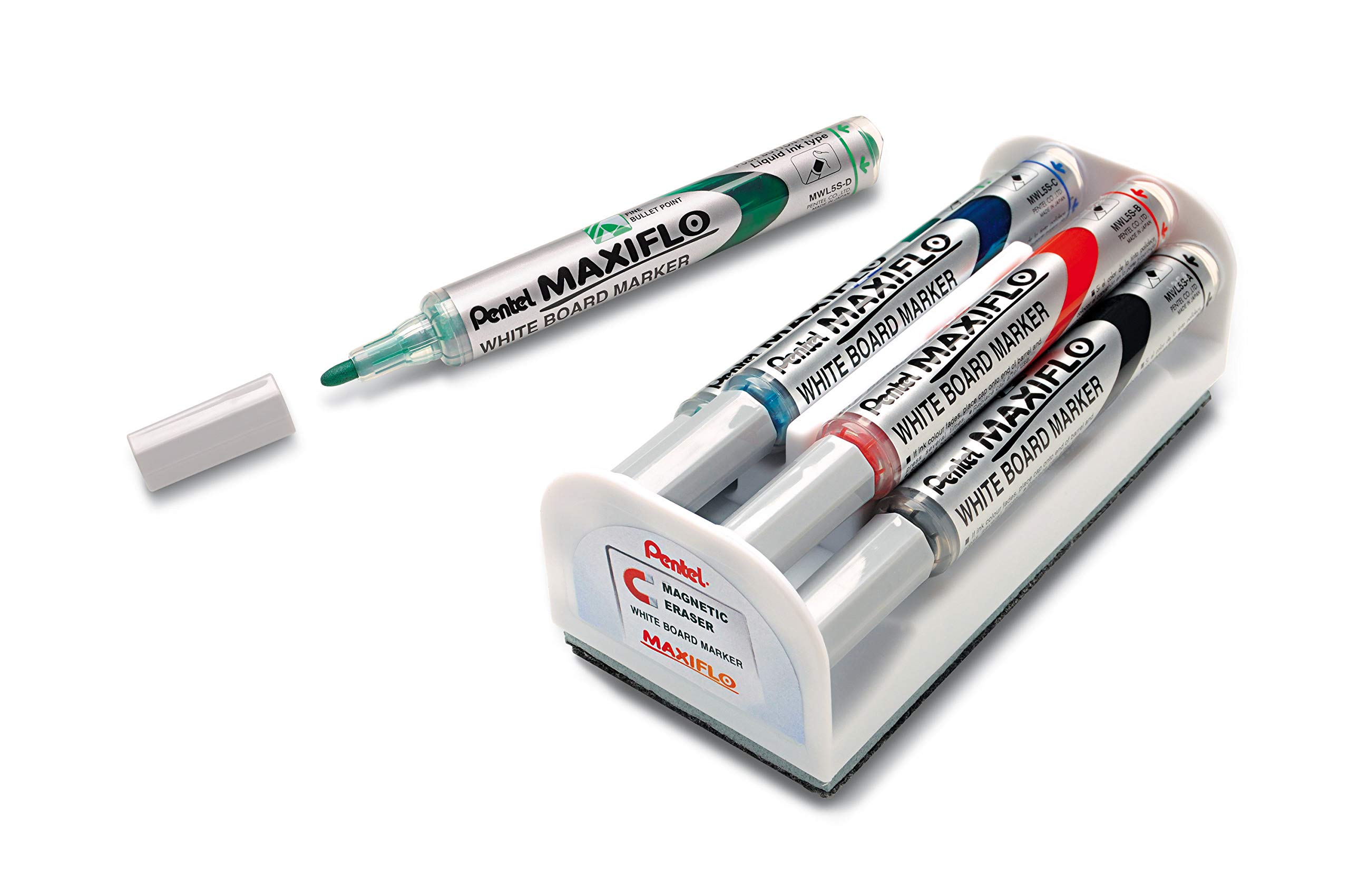 pentel-maxiflo-marqueur-effa-able-brosse-4-couleurs-pointe-4-mm image 2