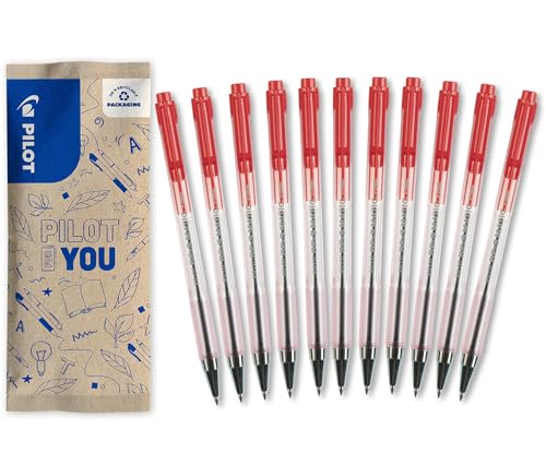 pilot-bps-matic-stylo-bille-r-tractable-rechargeable-rouge-pointe-fine-0-7-mm-lo image 7