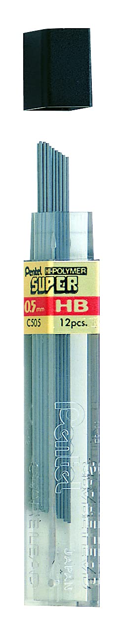 pentel-p205-porte-mines-0-5-mm-canon-fixe-4-mm-corps-noir-mines-offertes image 2