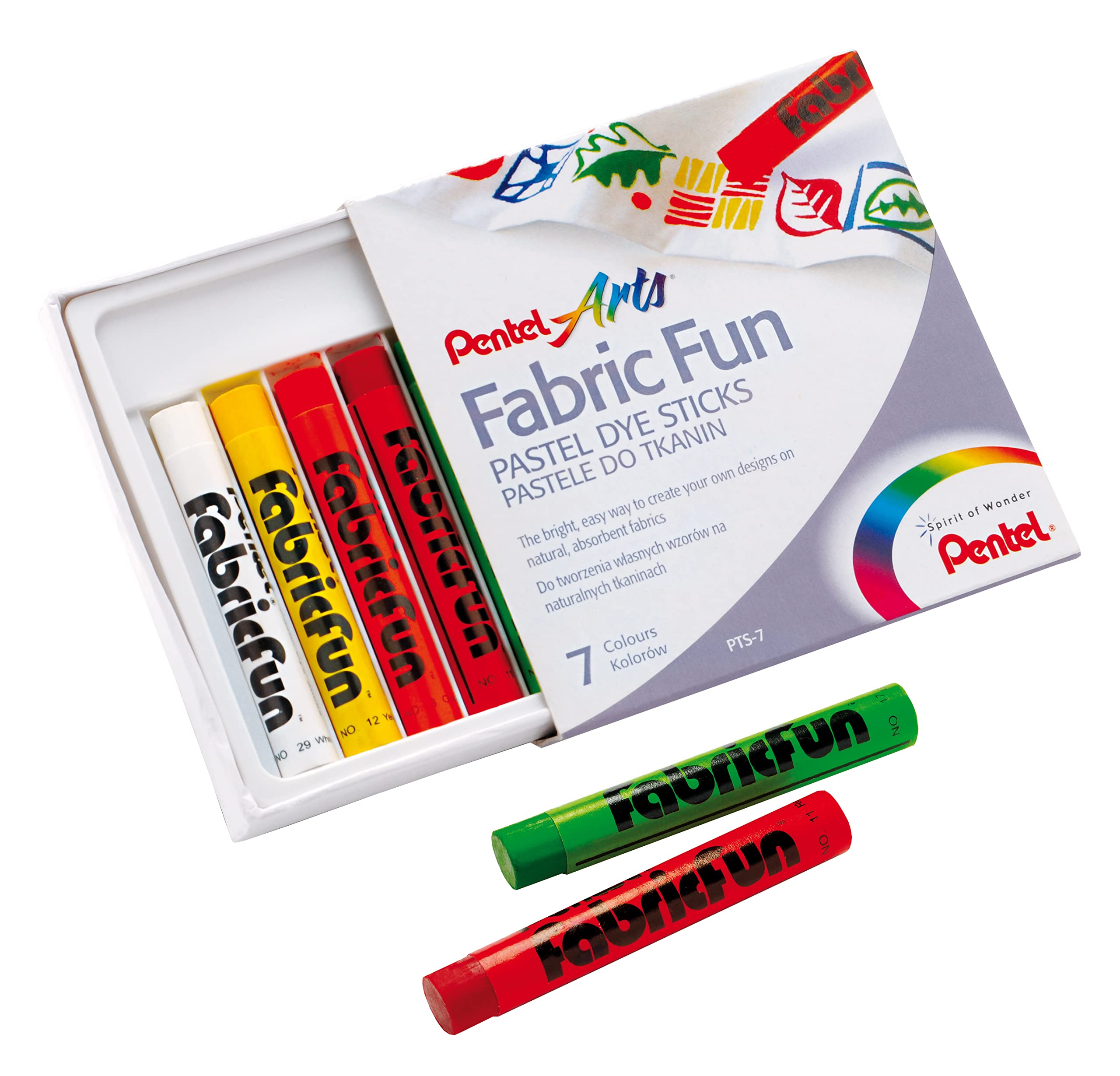 pentel-arts-kit-cr-atif-fabric-fun-pts-7-gel-roller-tissu-bn15-noir-avec-chausse image 2
