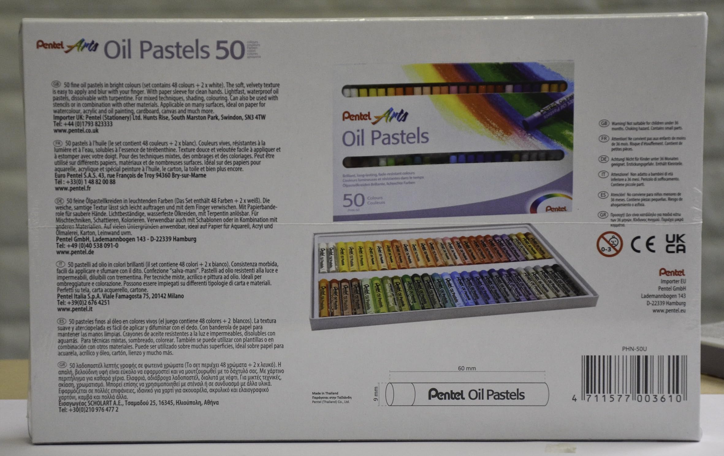 pentel-arts-phn-50u-pastels-l-huile-bo-te-de-50-couleurs-assorties image 3