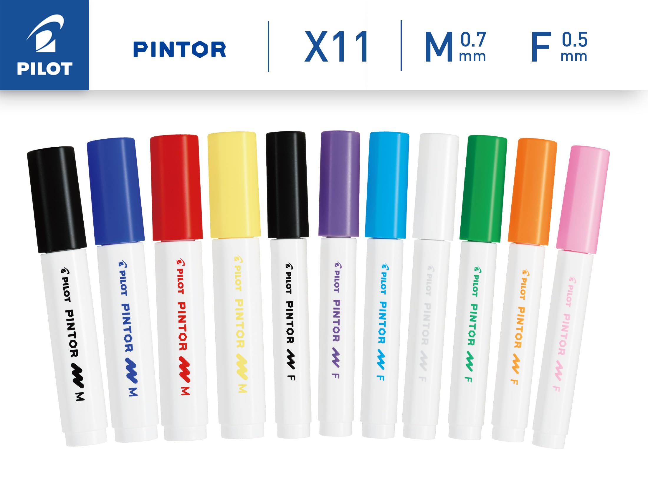 pilot-pintor-marqueur-peinture-multi-surfaces-malette-11-couleurs-pointes-fine-l image 2