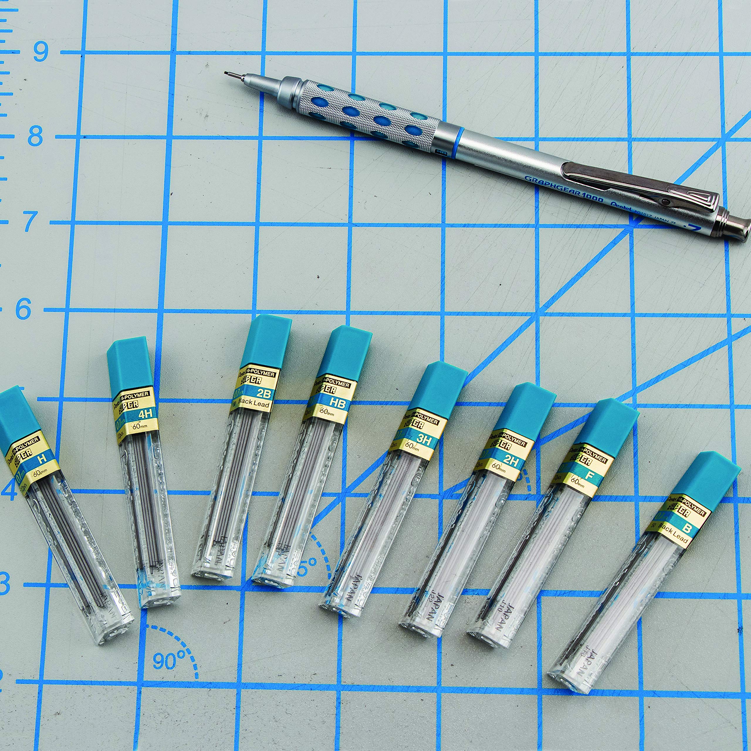 pentel-super-hi-polymer-mines-0-7-mm-3h-lot-de-12-tuis-de-12-mines image 6