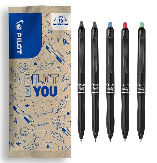 pilot-frixion-ball-plus-stylos-rollers-effa-ables-4-couleurs-pointe-moyenne-0-7- image 1