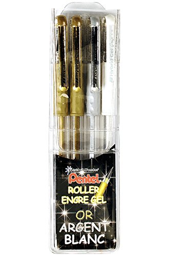 pentel-hybrid-gel-grip-k118-4-festif-roller-gel-m-tallis-0-8-mm-pochette-de-4 image 4