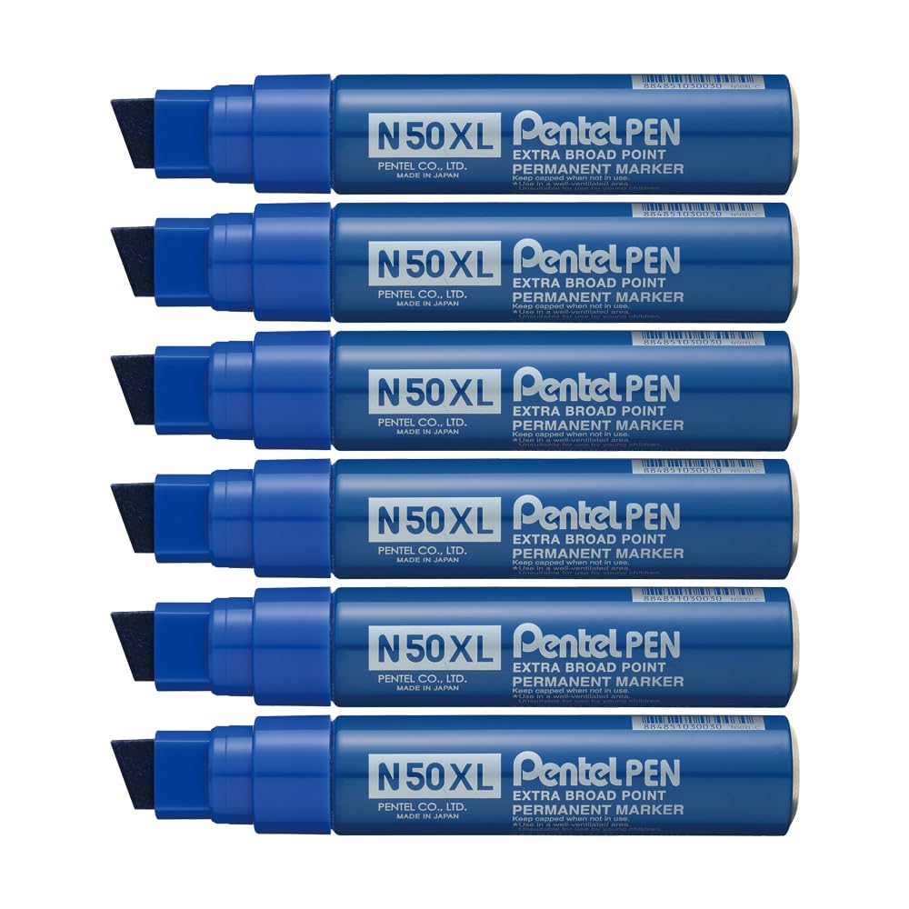 pentel-n50xl-marqueur-permanent-noir-pointe-biseaut-e-8-15-4-mm image 7